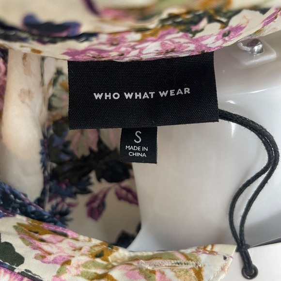 Who What Wear Sz S Floral Sundress 100% Cotton Cottagecore Romantic Dress Pretty - Picture 5 of 16